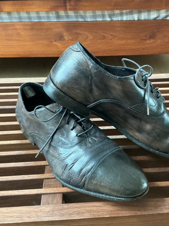 Officine Creative Distressed Brown Cap Toe Oxfords size 421/2 (US mens 9.5) main image 8